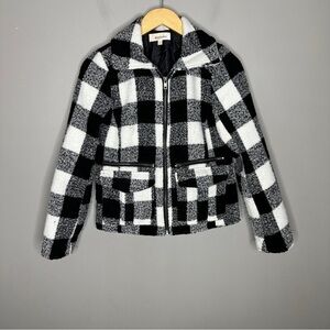 Rewind plaid full zip jacket